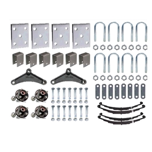 Trailer Axle Suspension Kit For 2-3/8" Round Tube Axles (Tandem Axle, Includes 1-3/8" X 1-1/16" Hubs) (86547)(Nla)