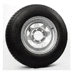 Loadstar K550 St225/75 15", LR:D/8-Ply, 6-Lug Galvanized Spoke Bias Trailer Tire & Wheel *Bead Balanced* (3S880)