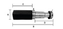 Spindle, 1-3/8"x1-1/16", Round Stub, Continental