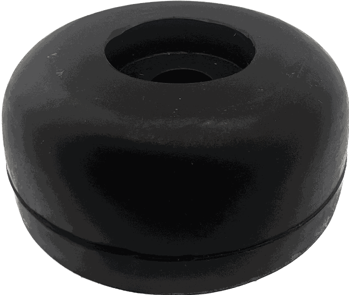 Roller End Cap 3" Diameter With 1/2" ID Black Yates# 130-4