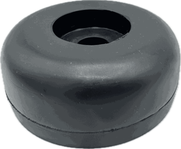 Roller End Cap 3" Diameter With 1/2" ID Black Yates# 130-4