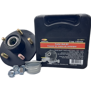 1-3/8" x 1-1/16" Spare Trailer Hub In Carrying Case, 5 X 4.5" Bolt Pattern. Ce Smith # 13511