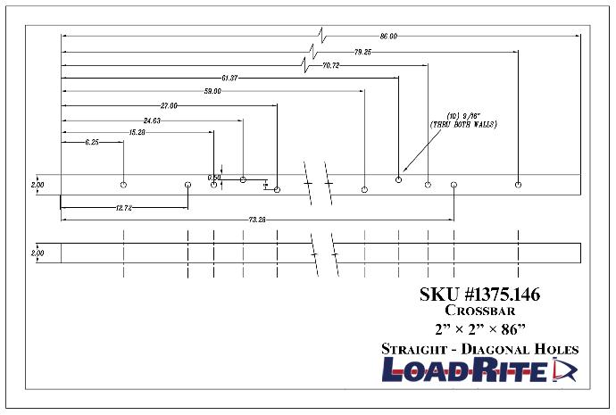 Crossbar, 2X2X.095"X86" , Str (Mod)