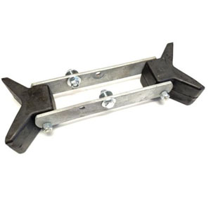 Bow Stop Assy Twin 3" Black Rubber V-Blocks