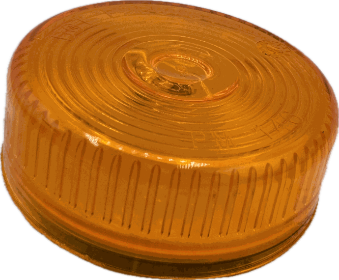 Marker Light, 2" Round & Incandescent. Amber Color. Peterson Brand.