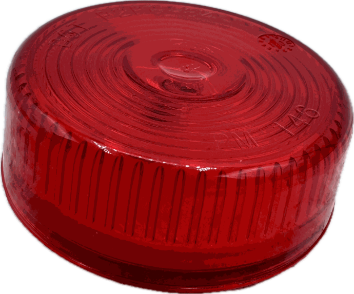 Marker Light, 2" Round & Incandescent. Red Color. Peterson Brand.