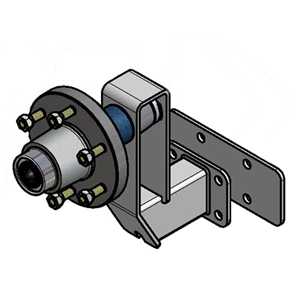 Spare Tie Carrier With Spare Hub, For 6 Lug On 5.5 Wheels, For Aluminum I-Beam Trailers. Galvanized. Load Rite Oem