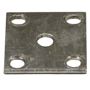 Trailer Axle Tie Plate 1.5" Sq Axles Zinc Plated, 3/8" Dia. Holes