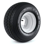 Kenda Hole-N-1 Brand Golf Cart Tire and Wheel, 18X8.5-8, LR: B, 4-Ply, 4-Lug White Painted - Non-Highway Use Only