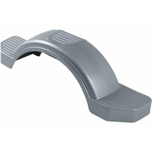 Trailer Fender, Material: Plastic, Color: Silver, 37.5"L x 8.75"W x 9.5"H, Fits: 12" Wheels, Brand: CE Smith Co, Sold as a pair