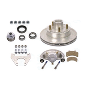 Kodiak Disc Brake, 10" Integral Rotor / Hub Style, 5 X 4.5" Bolt Pattern, Stainless Caliper & Dacroment Finish Rotor / Hub, Sold As Each. Dexter#1/H-10Dsd-R