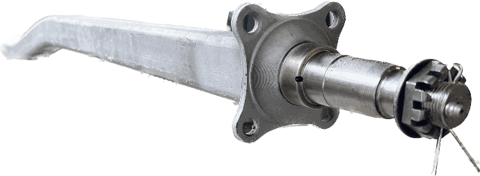 Spring Axle, 3,500 lb Capacity, 2" V-Style Square Tube, 86-1/2" Hub Face, 72-1/2" - 78" Spring Center, 91" Overall Length, Galvanized, Manufactured by Dexter (Formerly Tie-Down), Magic Tilt # PH3254