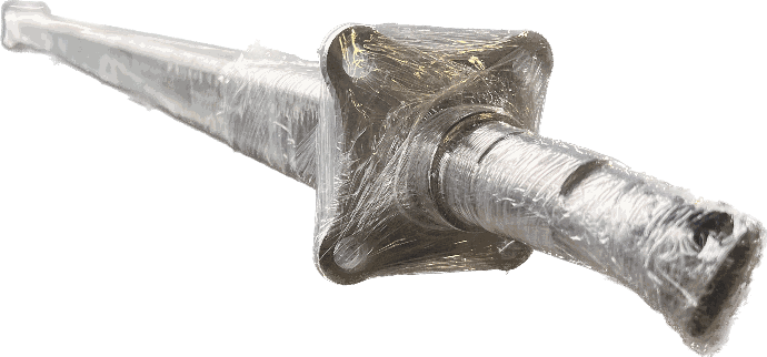 2,700# Galvanized Trailer Axle, 75.5" Hub Face, 79.5" OAL, 58.5" Spring Centers, 2" Square Straight Tube