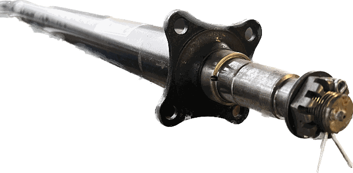 Spring Axle, 3,500 lb Capacity, 2-3/8" Round Tube, 81" Hub Face, 62" - 71" Spring Center, 86.5" Overall Length, Painted, Manufactured by Dexter (Formerly by Tie-Down)