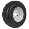 Loadstar K399 205/65 10", LR:E/10-Ply, 5-Lug Silver Painted Bias Trailer Tire & Wheel (20.5"x8"-10" size)