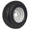 Loadstar K399 205/65 10", LR:E/10-Ply, 5-Lug Silver Painted Bias Trailer Tire & Wheel (20.5"x8"-10" size) (3H482)
