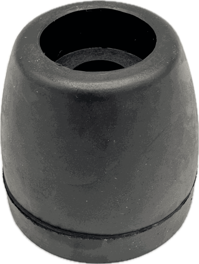 Roller End Cap 2" Diameter With 1/2" ID Black Yates# 220-4