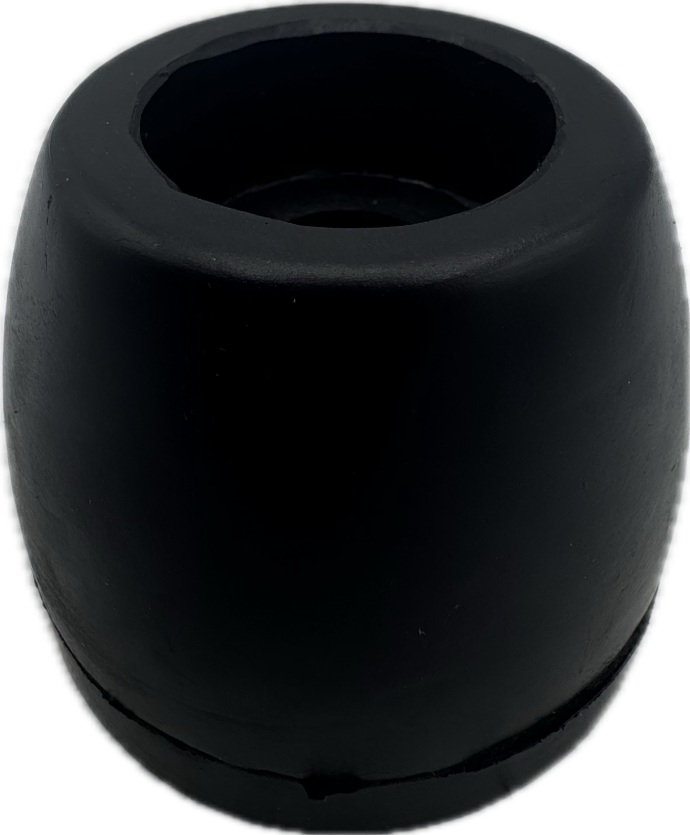 Roller End Cap 2.5" Diameter With 5/8" ID Black Yates# 224-5