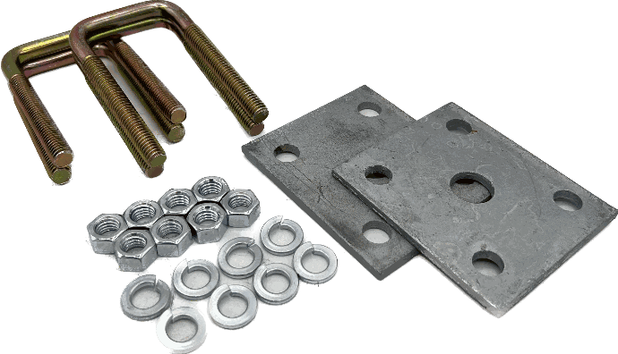 Tie Plate Kit Square 1.50" Trailer Axle