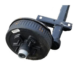 Torsion Axle, 3,500 lb Capacity, 93.5" Hub Face, 72" Outside Bracket, 22* Starting Angle, Painted, Manufactured by Dexter Marine Products