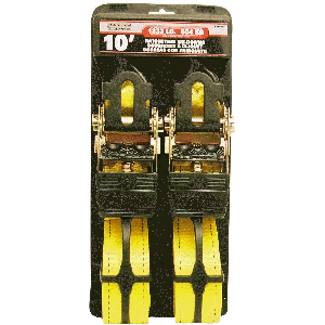 Ratchet Strap, 4000 Lb, 2"X10' (2-Pack)