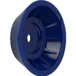 Bow Roller End Bell, 4" Blue Tpr 1/2" I.D. 400 B