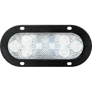 (Limited Stock) Oval Led Back Up Light. Flange Surface Mount With Plug. Peterson Brand