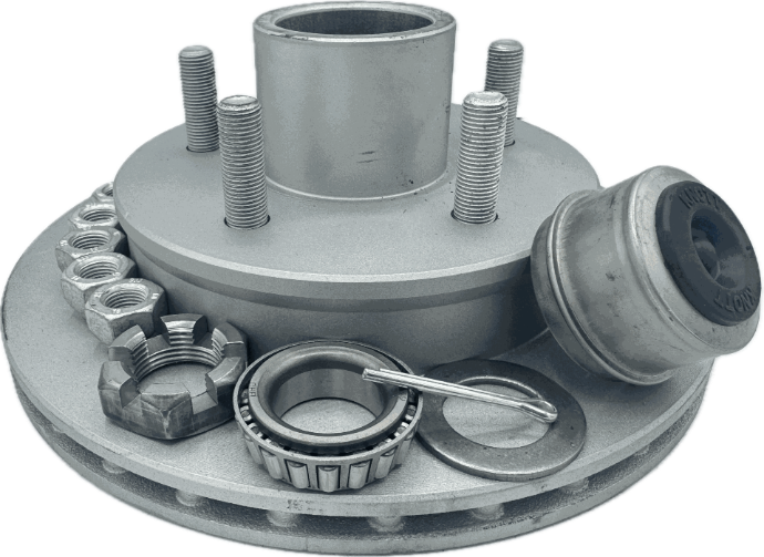 Knott Zinc Plated Disc Brake Integral Rotor / Hub Assembly 9.75" Diameter, 5 X 4.5" Bolt Pattern