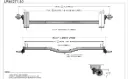 Torsion Axle, 3,700 lb Capacity, 72” Frame Center, 86.75” Hub Face, 77” Outside Bracket, 25* Down Angle, Galvanized, Manufactured by Load Rite, Alternate Part #200006A, V-Style