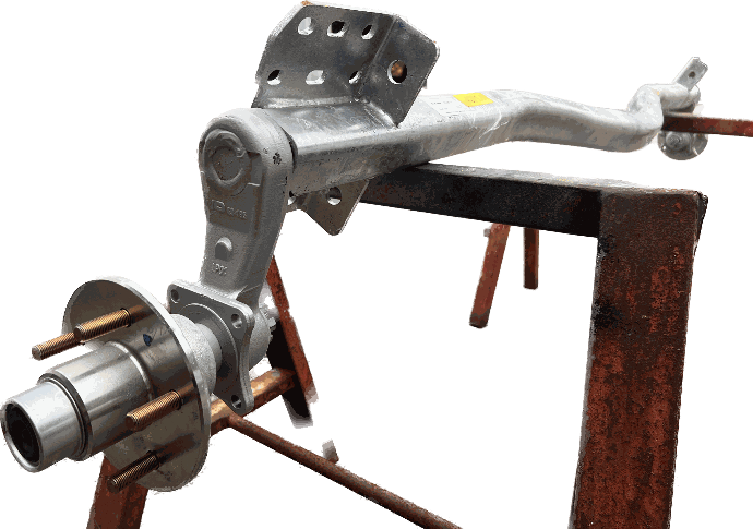 Torsion Axle, 3,750 lb Capacity, 74" Frame Center, 91.25” Hub Face, 80” Outside Bracket, 25* Down Angle, Galvanized, Load Rite OEM Axle, Alt Part #46385A