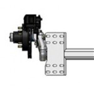 Knott Torsion Axle, 3700 lb Capacity, 87.5” Hub Face, 70” Frame Center, 32* Down Angle, Load Rite OEM Axle, Disc Brake