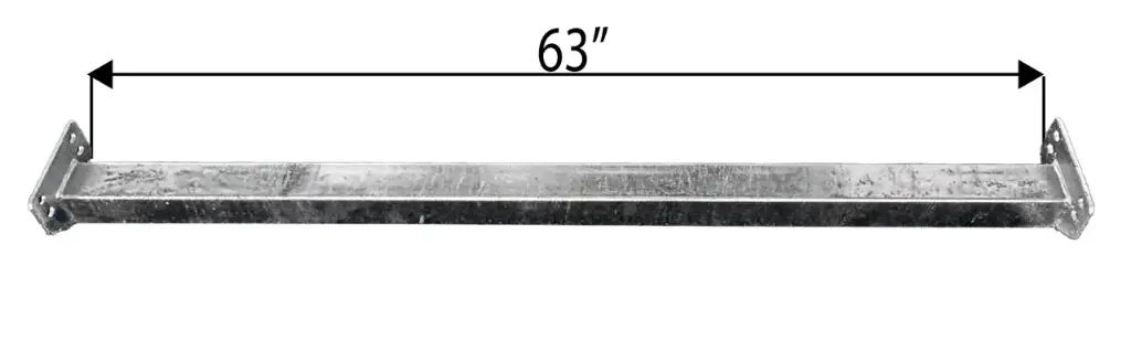 Cross Bar Straight 3X3X.12 X 63.5" 90" Wide Trailer