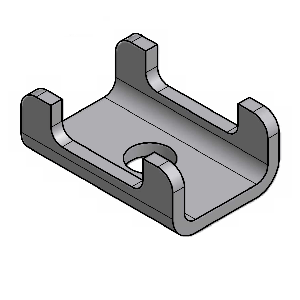 Axle Spring Seat 1.5" Sq Axle Galv