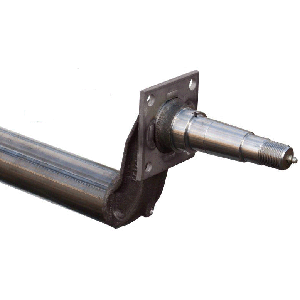 Spring Axle, 3,500 lb Capacity, 2-3/8" Round Tube, 85" Hub Face, 66" - 69" Spring Center, 89.5" Overall Length, 4" Drop, Painted, Manufactured by Dexter (Formerly by Tie-Down)