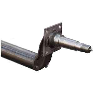 Spring Axle, 3,500 lb Capacity, 2-3/8" Round Tube, 87" Hub Face, 68" - 72" Spring Center, 91.5" Overall Length, 4" Drop, Painted, Manufactured by Dexter (Formerly by Tie-Down)