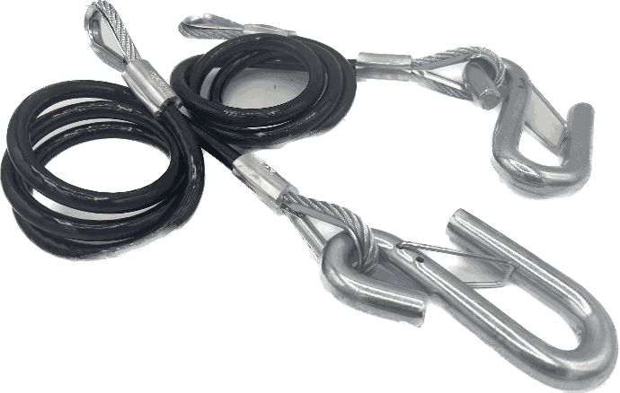 Hitch Cable, Class-4 Black Vinyl (2-Pkg) 1/4" Gauge