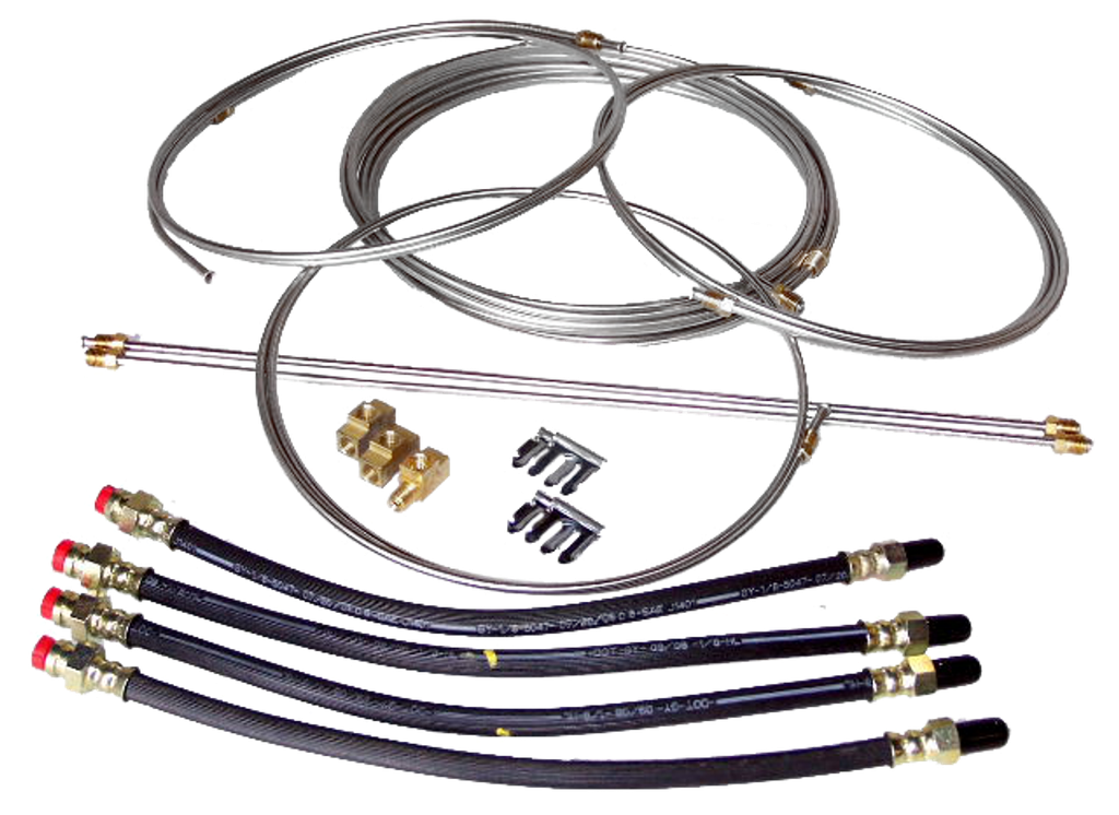 Steel Tandem Axle Brake Line Kit W/ 14" Flex Hoses, Load Rite OEM Parts