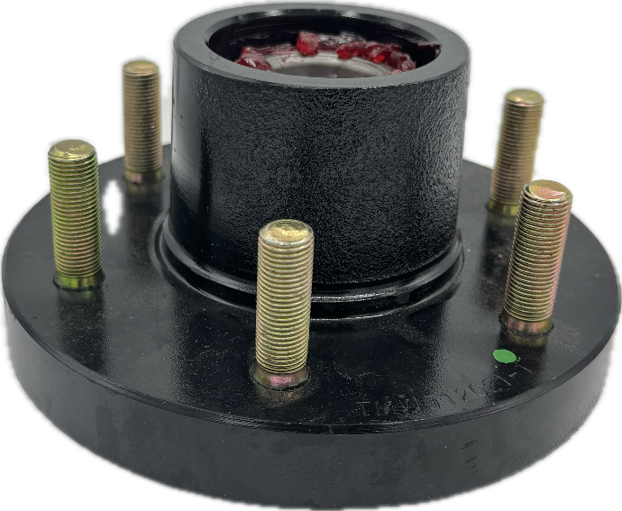Trailer Hub, 1-3/4" X 1-1/4" Bearings, 6 X 5.5" Bolt Pattern, Painted Finish, Pre-Greased (Alternative To 0017, 81091)