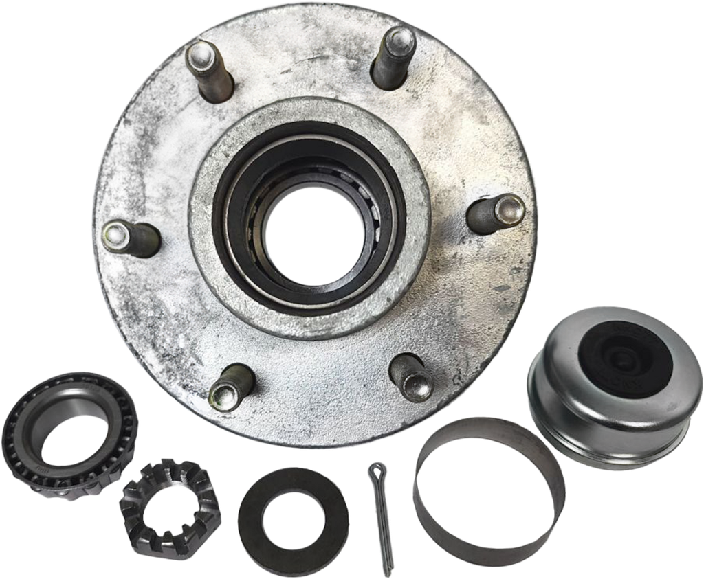 Trailer Hub, 1-3/4" X 1-1/4" Bearings, 6 X 5.5" Bolt Pattern, Galvanized, Includes Bearings, Grease Cap & Seal (Not Pregreased), Knott Brand Load Rite OEM