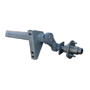 Torsion Axle, 3,500 lb Capacity, 71” Hub Face, 55" Frame Center, 57” Outside Bracket, 45* Down Angle, Galvanized, Load Rite OEM Axle