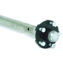 Spring Axle, 2,000 lb Capacity, 1-1/2" Square Tube, 38-1/2" Spring Center, 51-1/4" Hub Face, 56-1/4" Overall Length, Galvanized, Manufactured by Load Rite