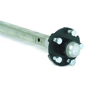 Spring Axle, 2,000 lb Capacity, 1-1/2" Square Tube, 58" Spring Center, 69" Hub Face, 73-3/4" Overall Length, Galvanized, Manufactured by Load Rite