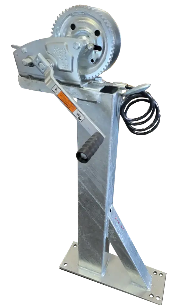 Winchstand Asy, 4X3X28.00", 2000#, 90° W/O-Step, Pontoon, 48" Cable, No Bowstop, Skid Tape Or Handrail