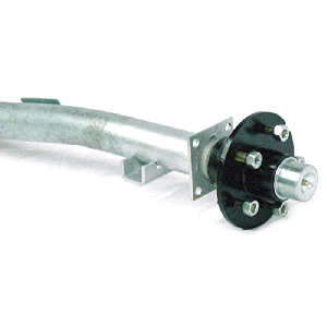 Spring Axle, 3,700 lb Capacity, 2-3/8" Round Tube, 87" Hub Face, 72" Spring Center, 92" Overall Length, Galvanized, Manufactured by Load Rite