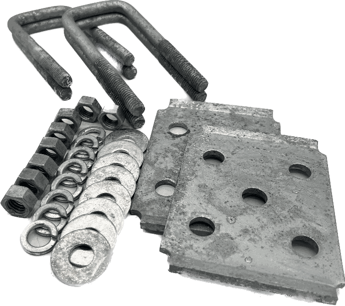 Tie Plate Kit Square 2" Trailer Axle 5.25" X 1/2" (Replaces 81185)