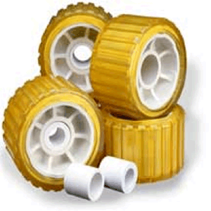 Trailer Roller Kit Universal Yellow Pvc