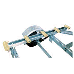 Roller Bunks 4'-Galv( Pair) Poly Rollers