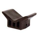 Bow Stop V Block, 4" Wide Black Poly 1/2" I.D. 86421