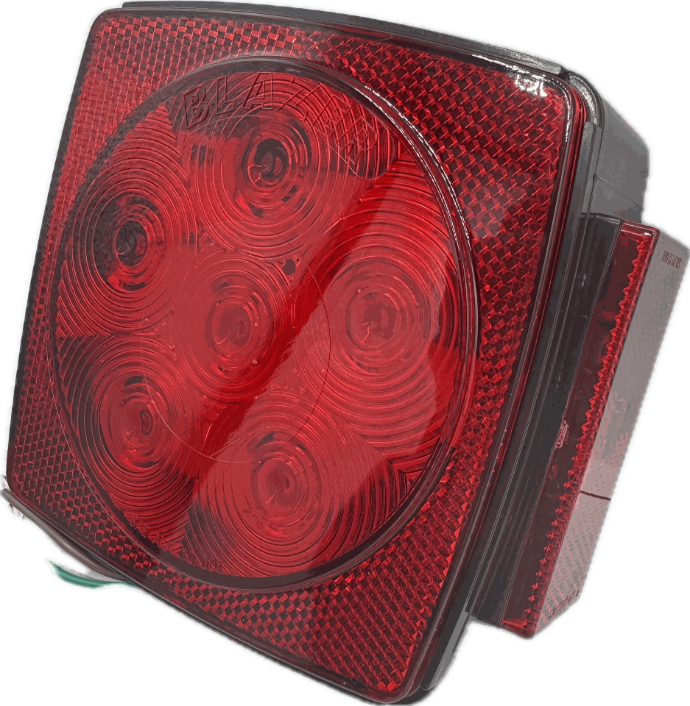 Square Led. Approved For Trailers Under 80". Submersible Right Hand Side. Blazer Brand.