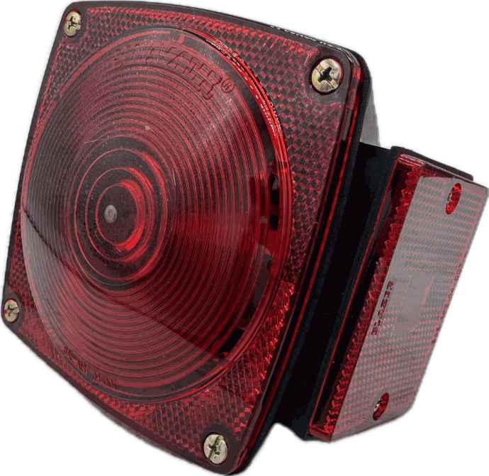 Square Incandescent Tail Light. Approved For Trailers Under 80". Right Hand Side Submersible Blazer Brand